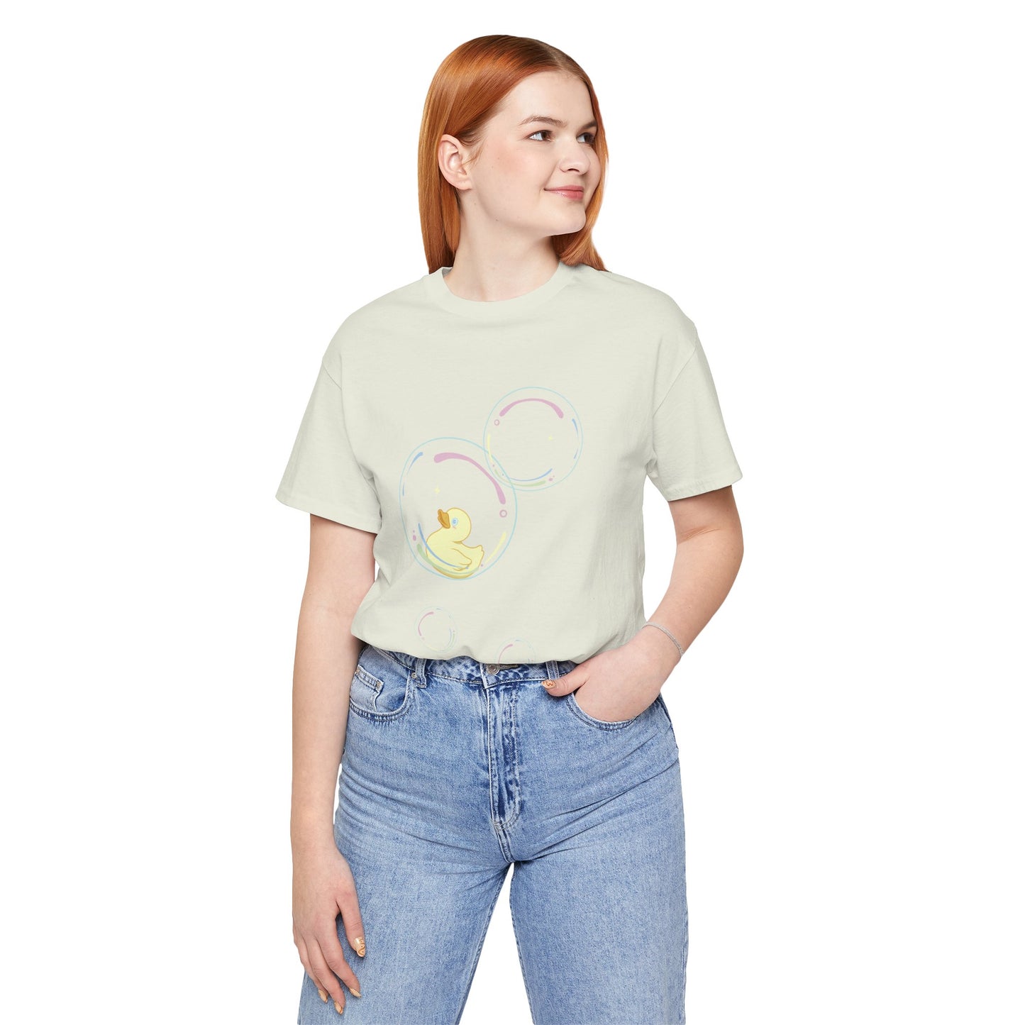 Bubble Duck – Soft Aesthetic Duck T-Shirt for Dreamers & Chill Vibes