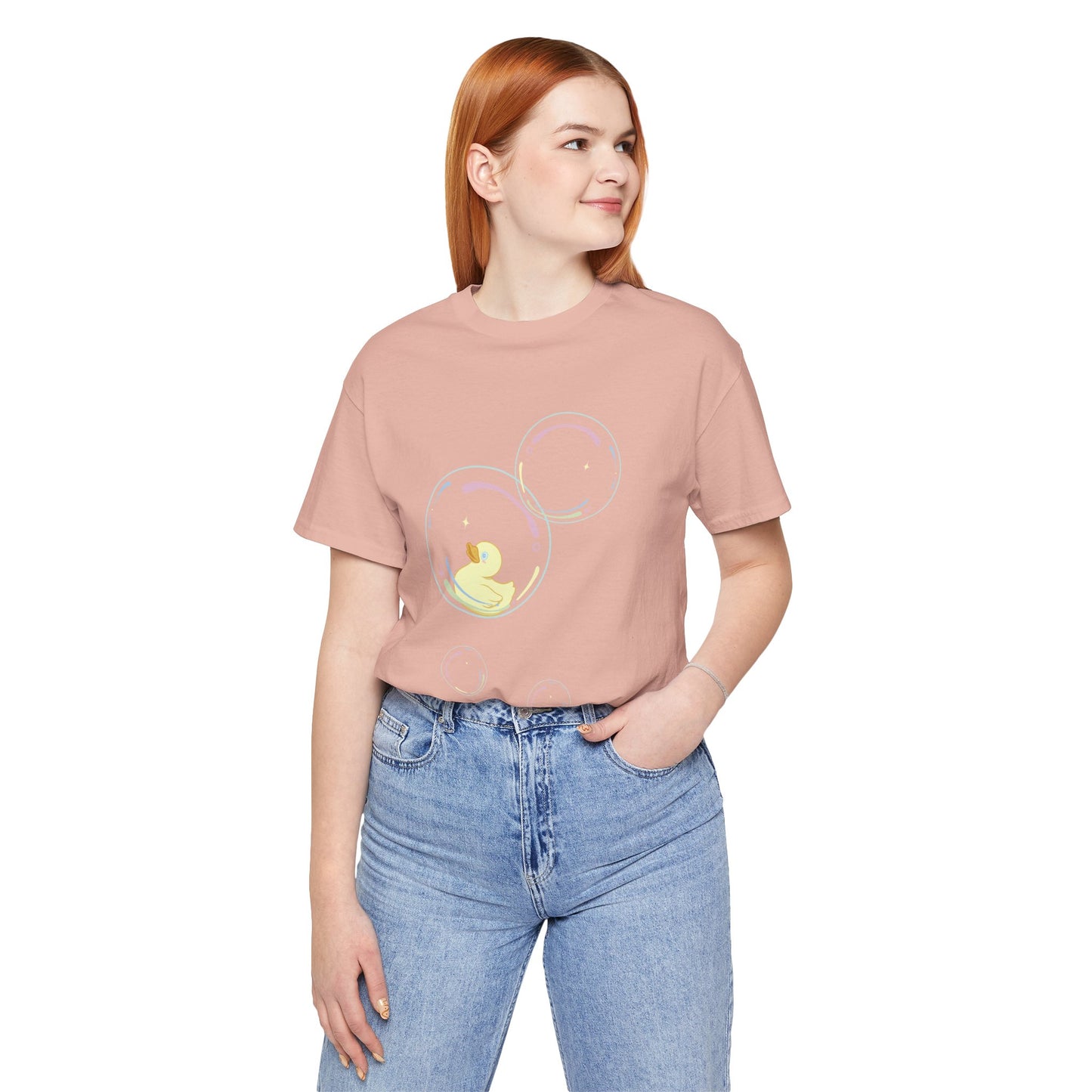 Bubble Duck – Soft Aesthetic Duck T-Shirt for Dreamers & Chill Vibes