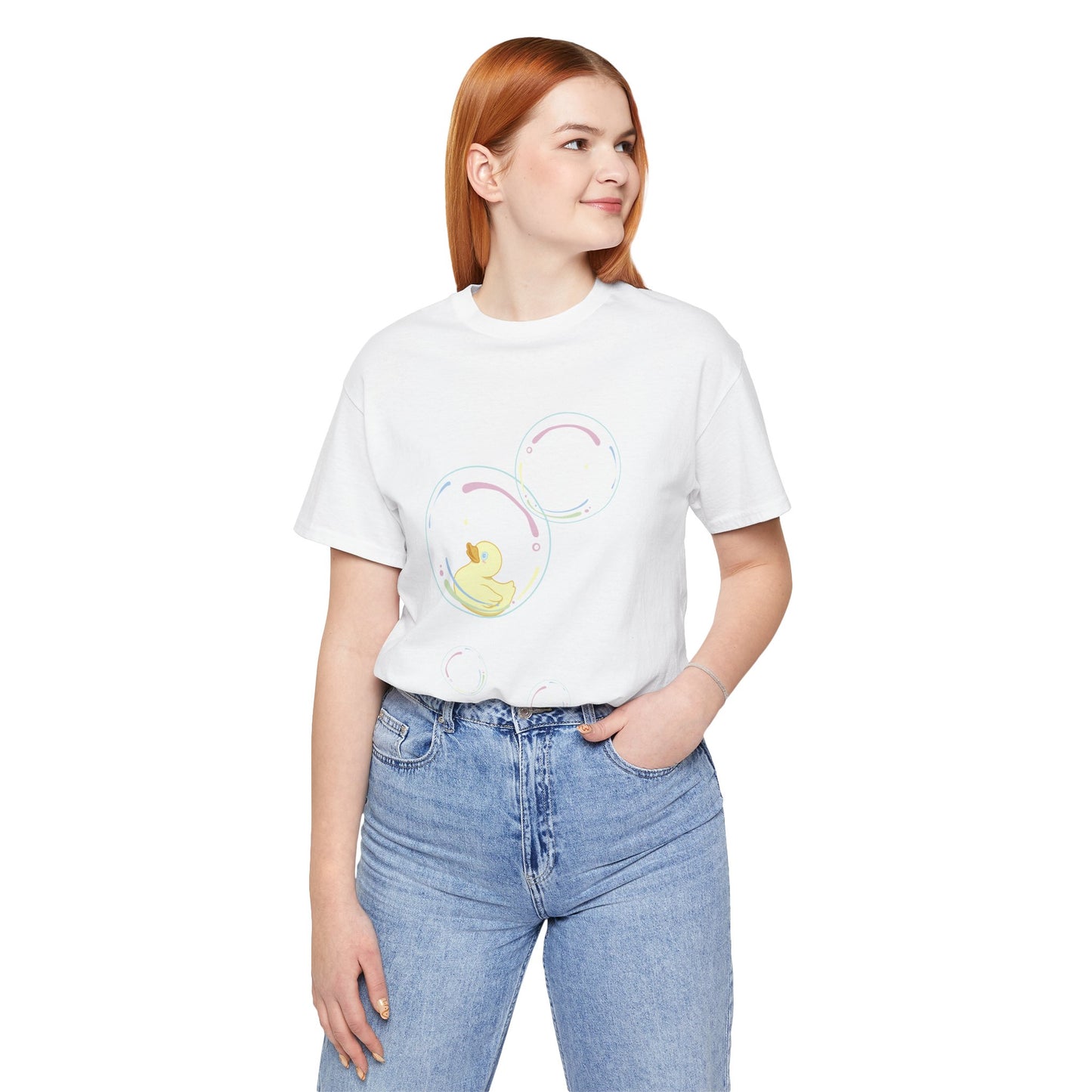 Bubble Duck – Soft Aesthetic Duck T-Shirt for Dreamers & Chill Vibes