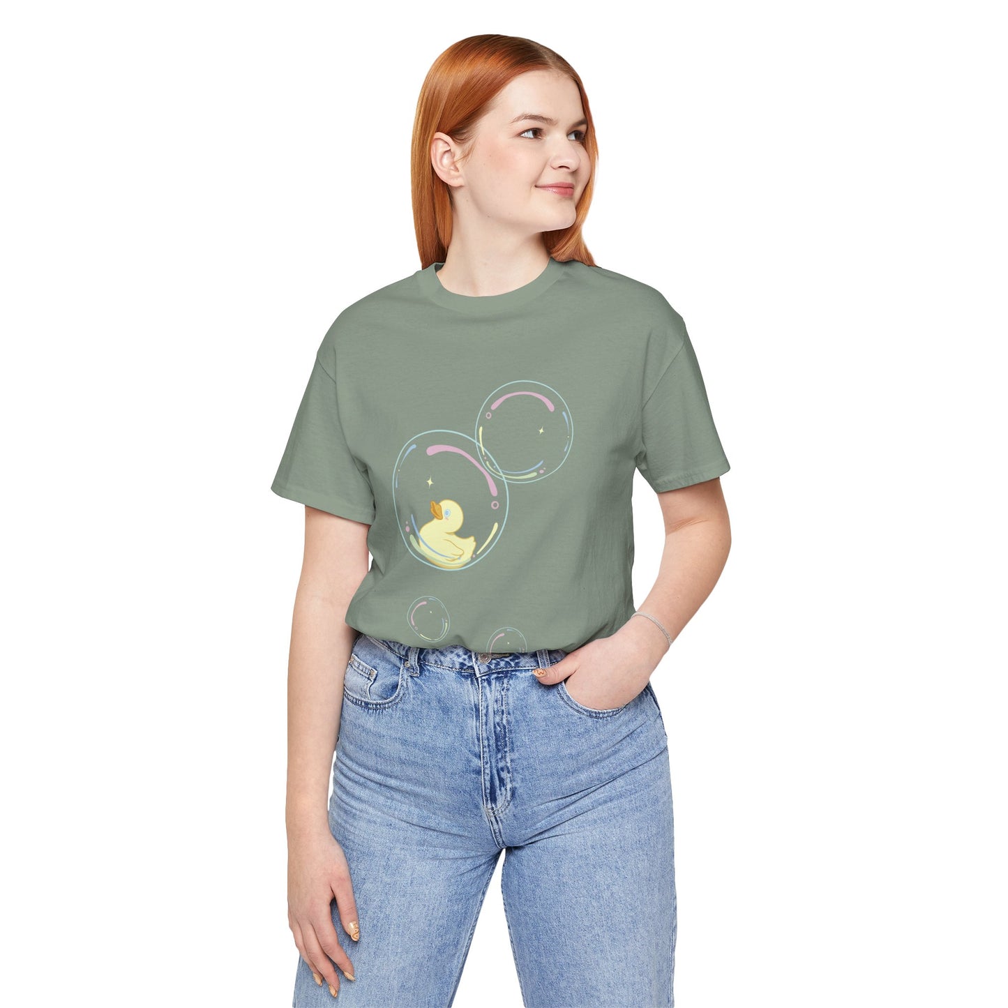Bubble Duck – Soft Aesthetic Duck T-Shirt for Dreamers & Chill Vibes