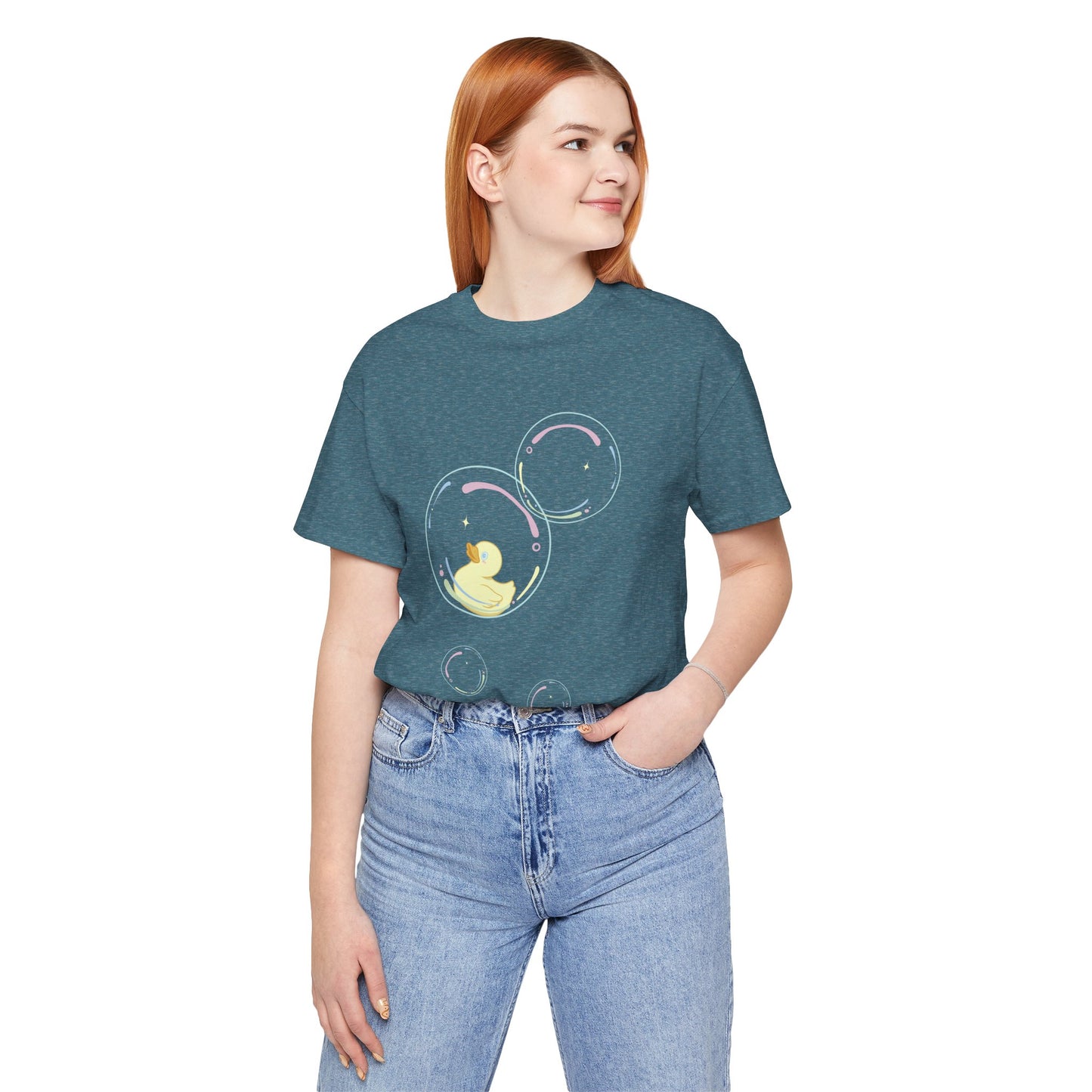 Bubble Duck – Soft Aesthetic Duck T-Shirt for Dreamers & Chill Vibes