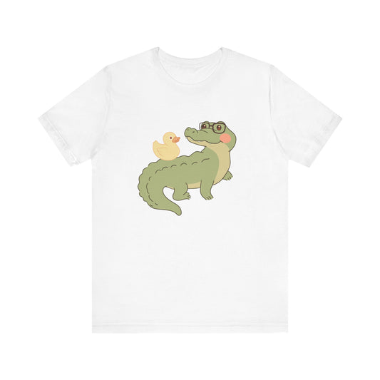 Duck Buddy Gator – Cute Glasses Alligator & Duck T-Shirt for Wholesome Vibes