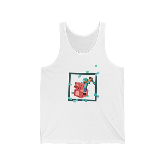 Duck Jockey – Gamer Duck Tank Top for Pixelated Adventures & Nerdy Summer Style