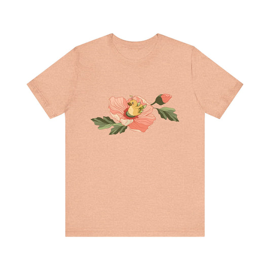 Bug Duck in Bloom – Cute Floral Fantasy Duck T-Shirt for Nature & Whimsy Lovers