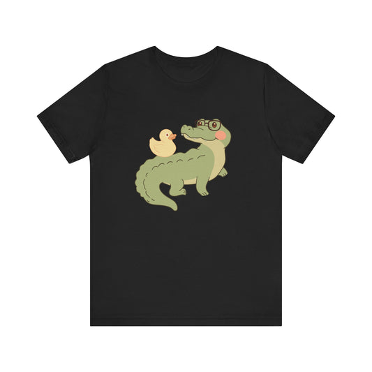 Duck Buddy Gator – Cute Glasses Alligator & Duck T-Shirt for Wholesome Vibes