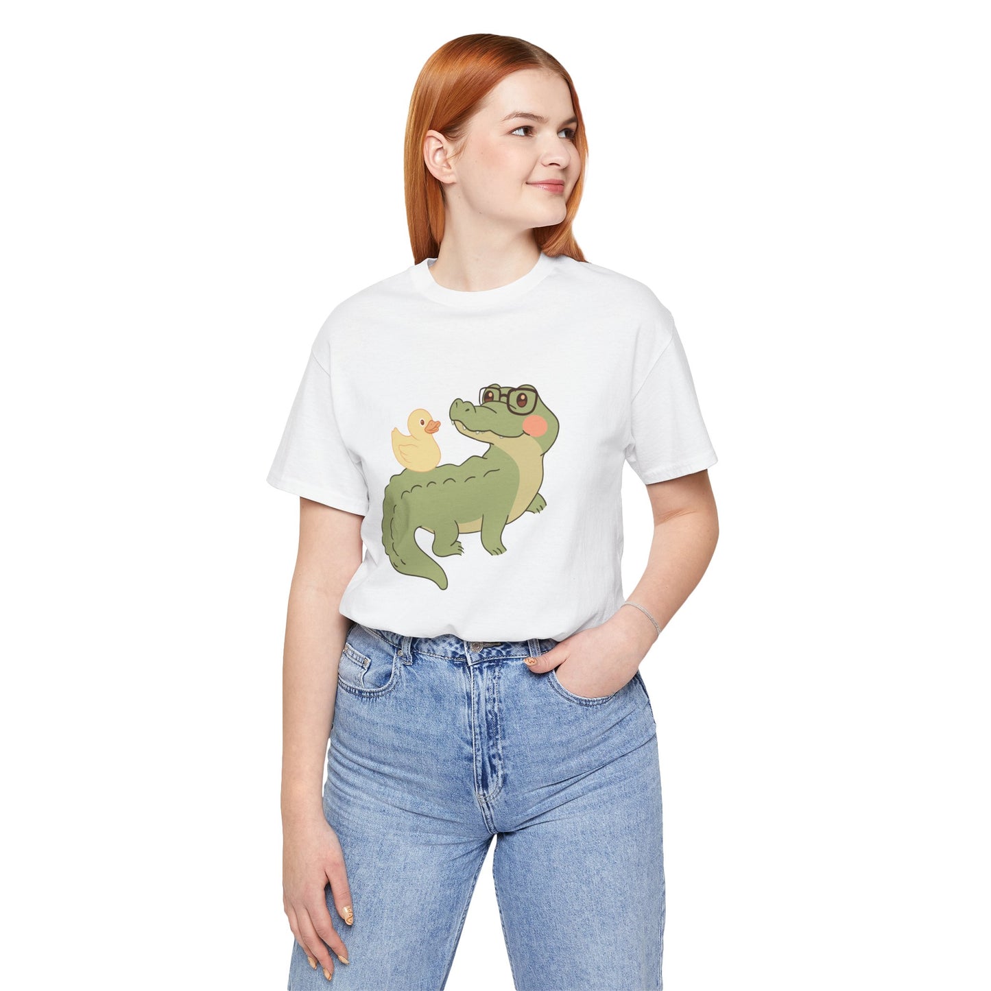Duck Buddy Gator – Cute Glasses Alligator & Duck T-Shirt for Wholesome Vibes