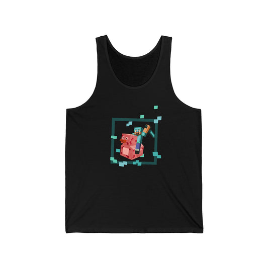 Duck Jockey – Gamer Duck Tank Top for Pixelated Adventures & Nerdy Summer Style